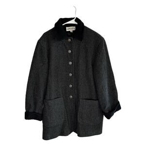 Albert Nipon Women’s Vintage Gray Wool Coat, Size 8, Pre-owned